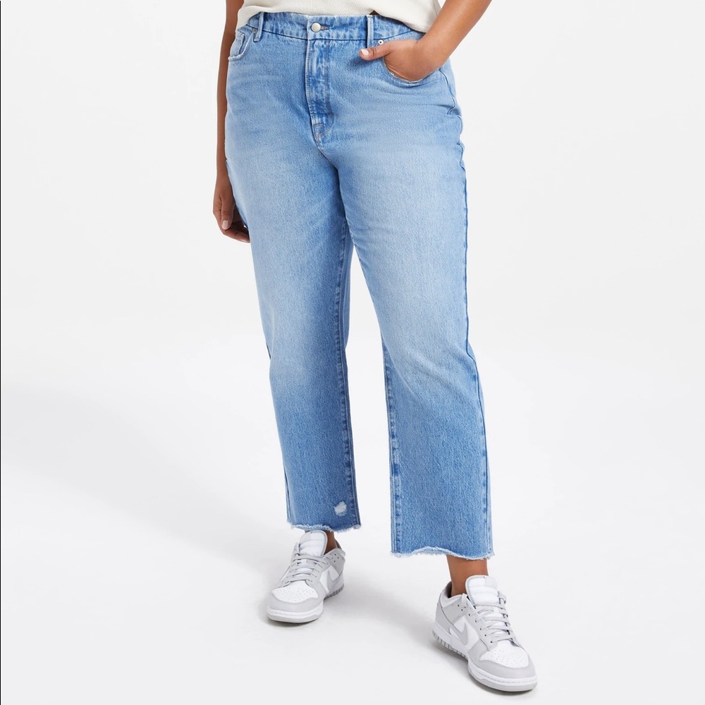 Good American Good Vintage Straight Leg Jeans
